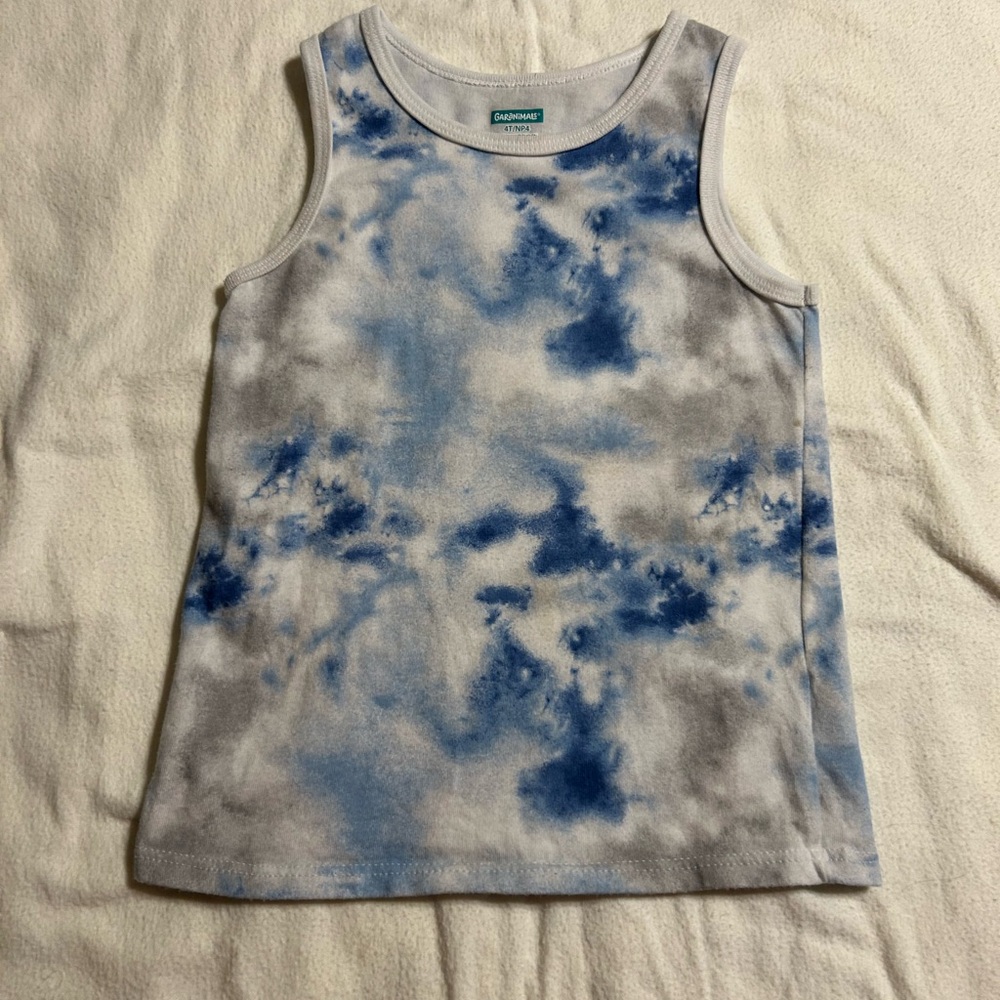 Garanimals Blue and Gray Tie-Dye Tank Top‎
